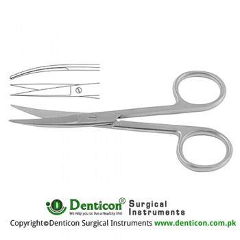 Operating Scissor Curved - Sharp/Sharp Stainless Steel, 12 cm - 4 3/4"